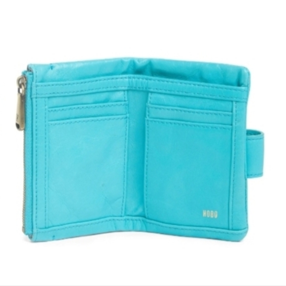 HOBO Bags Hobo Ray Aqua Leather Bifold Wallet Poshmark